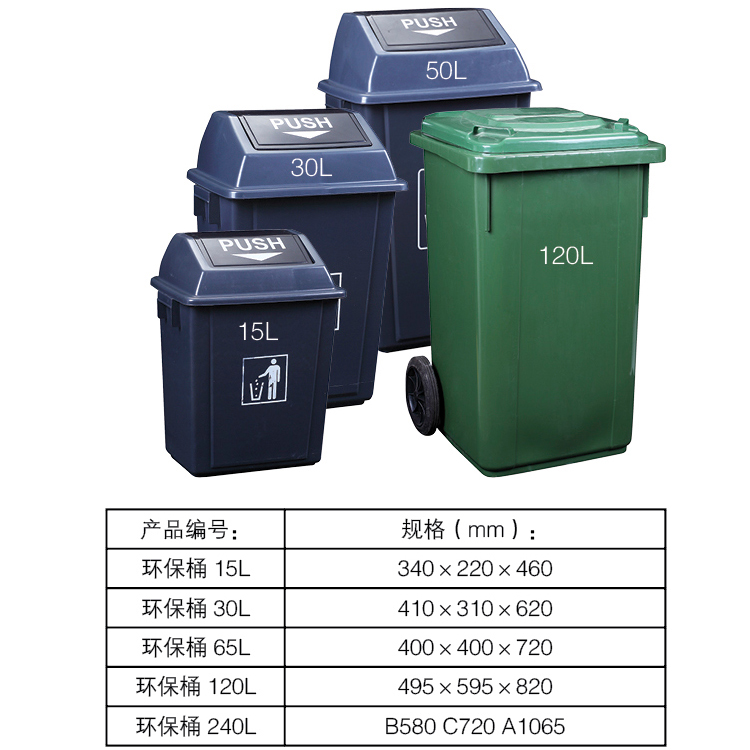 廠家批發LH-20升圓蓋垃圾桶 塑料垃圾桶 戶外環衛垃圾桶